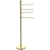  Soho Collection 4-Swing Arm Towel Stand, Premium Finish, Satin Brass