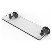  Shadwell Collection 16'' Glass Vanity Shelf with Beveled Edges in Oil Rubbed Bronze, 16'' W x 5-13/16'' D x 3-5/8'' H