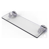  Shadwell Collection 16'' Glass Vanity Shelf with Beveled Edges in Polished Chrome, 16'' W x 5-13/16'' D x 3-5/8'' H