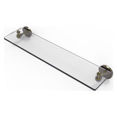  Shadwell Collection 22'' Glass Vanity Shelf with Beveled Edges in Antique Brass, 22'' W x 5-13/16'' D x 2-1/2'' H