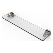  Shadwell Collection 22'' Glass Vanity Shelf with Beveled Edges in Antique Pewter, 22'' W x 5-13/16'' D x 2-1/2'' H