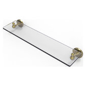  Shadwell Collection 22'' Glass Vanity Shelf with Beveled Edges in Satin Brass, 22'' W x 5-13/16'' D x 2-1/2'' H