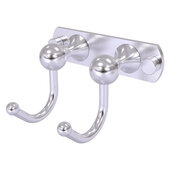  Shadwell Collection 2-Position Multi Hook in Satin Chrome, 5-1/2'' W x 4-5/16'' D x 3-3/16'' H