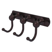  Shadwell Collection 3-Position Multi Hook in Antique Bronze, 8'' W x 4-5/16'' D x 3-3/16'' H