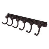  Shadwell Collection 6-Position Tie and Belt Rack in Antique Bronze, 15-1/2'' W x 4-5/16'' D x 3-3/16'' H