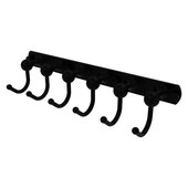  Shadwell Collection 6-Position Tie and Belt Rack in Matte Black, 15-1/2'' W x 4-5/16'' D x 3-3/16'' H