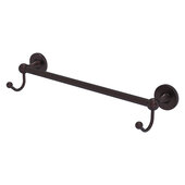  Shadwell Collection 18'' Towel Bar with Integrated Hooks in Antique Bronze, 20'' W x 6'' D x 4-1/2'' H