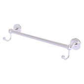 Shadwell Collection 18'' Towel Bar with Integrated Hooks in Satin Chrome, 20'' W x 6'' D x 4-1/2'' H