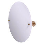  Shadwell Collection Frameless Round Tilt Mirror with Beveled Edge in Brushed Bronze, 22'' Diameter x 3-3/8'' D x 22'' H