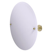 Shadwell Collection Frameless Round Tilt Mirror with Beveled Edge in Satin Brass, 22'' Diameter x 3-3/8'' D x 22'' H