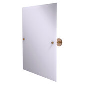  Shadwell Collection Frameless Rectangular Tilt Mirror with Beveled Edge in Brushed Bronze, 21'' W x 3-3/8'' D x 25'' H
