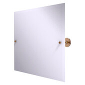 Shadwell Collection Frameless Landscape Rectangular Tilt Mirror with Beveled Edge in Brushed Bronze, 22'' W x 3-3/8'' D x 26'' H