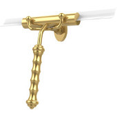  Shower Squeegee with Wavy Handle, Unlacquered Brass
