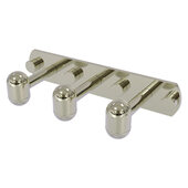  Tango Collection 3-Position Multi Hook in Polished Nickel, 8'' W x 3-3/16'' D x 1-5/8'' H