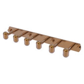  Tango Collection 6-Position Tie and Belt Rack in Brushed Bronze, 15-1/2'' W x 3-3/16'' D x 1-5/8'' H