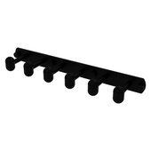  Tango Collection 6-Position Tie and Belt Rack in Matte Black, 15-1/2'' W x 3-3/16'' D x 1-5/8'' H