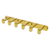  Tango Collection 6-Position Tie and Belt Rack in Polished Brass, 15-1/2'' W x 3-3/16'' D x 1-5/8'' H