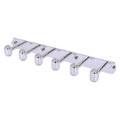  Tango Collection 6-Position Tie and Belt Rack in Polished Chrome, 15-1/2'' W x 3-3/16'' D x 1-5/8'' H