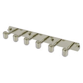  Tango Collection 6-Position Tie and Belt Rack in Polished Nickel, 15-1/2'' W x 3-3/16'' D x 1-5/8'' H