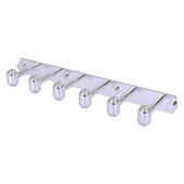  Tango Collection 6-Position Tie and Belt Rack in Satin Chrome, 15-1/2'' W x 3-3/16'' D x 1-5/8'' H