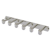  Tango Collection 6-Position Tie and Belt Rack in Satin Nickel, 15-1/2'' W x 3-3/16'' D x 1-5/8'' H