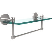  Tango Collection 16'' Glass Shelf w/Towel Bar, Standard Finish, Polished Chrome