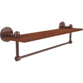  Tango Collection 22 Inch Solid IPE Ironwood Shelf with Integrated Towel Bar, Antique Copper