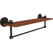  Tango Collection 22 Inch Solid IPE Ironwood Shelf with Integrated Towel Bar, Oil Rubbed Bronze