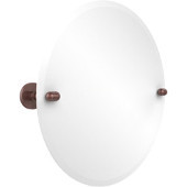  Frameless Round Tilt Mirror with Beveled Edge, Antique Copper