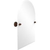  Frameless Arched Top Tilt Mirror with Beveled Edge, Antique Bronze