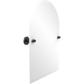  Frameless Arched Top Tilt Mirror with Beveled Edge, Oil Rubbed Bronze