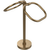  Vanity Top Collection Two Ring Oval Guest Towel Holder, Premium Finish, Brushed Bronze