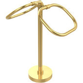  Vanity Top Collection Two Ring Oval Guest Towel Holder, Standard Finish, Polished Brass