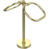  Vanity Top Collection Two Ring Oval Guest Towel Holder, Premium Finish, Satin Brass