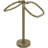  Two Ring Oval Guest Towel Holder, Antique Brass