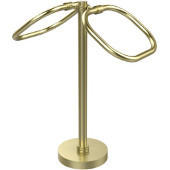 Two Ring Oval Guest Towel Holder, Satin Brass