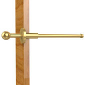  Traditional Retractable Pullout Garment Rod, Polished Brass