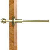  Traditional Retractable Pullout Garment Rod, Satin Brass