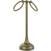  Vanity Top Collection Two Ring Guest Towel Holder, Premium Finish, Antique Brass