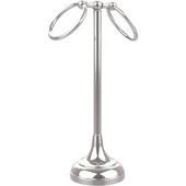  Vanity Top Collection Two Ring Guest Towel Holder, Standard Finish, Polished Chrome