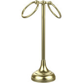 Vanity Top Collection Two Ring Guest Towel Holder, Premium Finish, Satin Brass