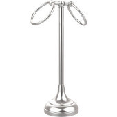  Vanity Top Collection Two Ring Guest Towel Holder, Premium Finish, Satin Chrome