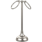  Vanity Top Collection Two Ring Guest Towel Holder, Premium Finish, Satin Nickel