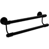  Tribecca Collection 18 Inch Double Towel Bar, Matte Black