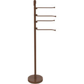  Floor Standing 49 Inch 4 Pivoting Swing Arm Towel Holder, Antique Bronze