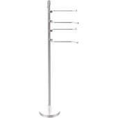 Floor Standing 49 Inch 4 Pivoting Swing Arm Towel Holder, Polished Chrome