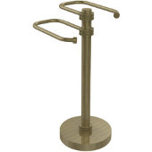  Free Standing Two Arm Guest Towel Holder, Antique Brass