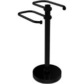  Free Standing Two Arm Guest Towel Holder, Matte Black