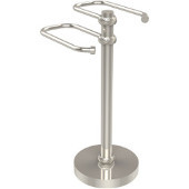  Free Standing Two Arm Guest Towel Holder, Polished Nickel