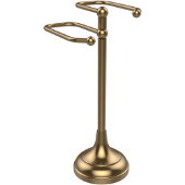  Free Standing Two Arm Guest Towel Holder, Brushed Bronze